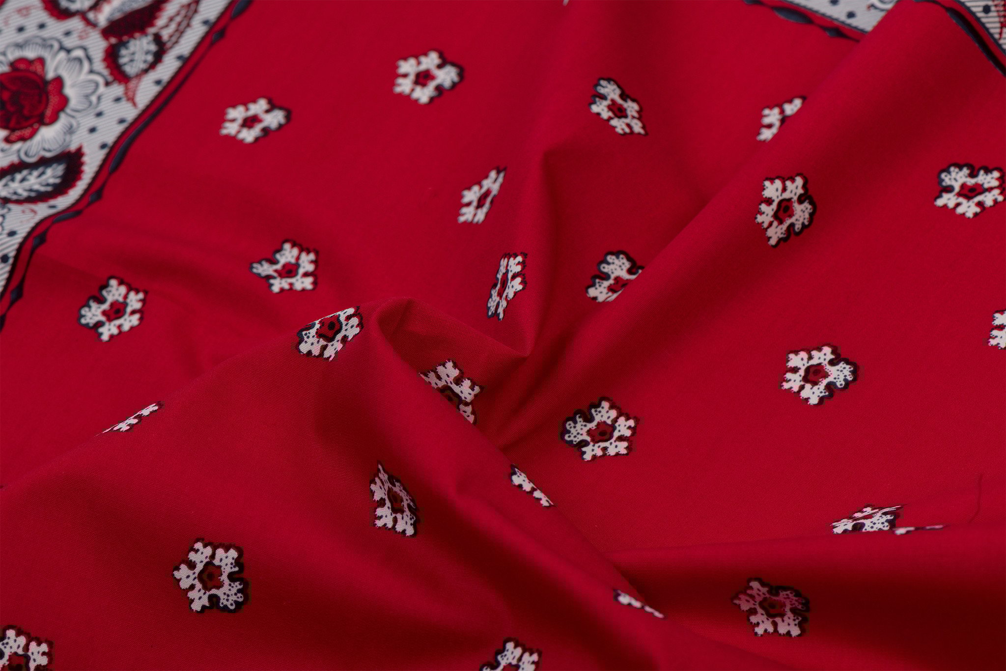 Zakdoek Bloem-Blaadjes Rood