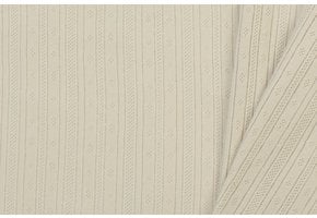 Pointelle Jersey Stof (Strepen) Naturel Beige