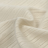 Pointelle Jersey Stof (Strepen) Naturel Beige