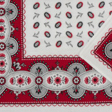 Zakdoek Koffieboon Wit - Rood