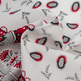 Zakdoek Koffieboon Wit - Rood