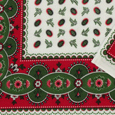 Zakdoek Koffieboon Wit - Rood - Groen