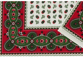 Zakdoek Koffieboon Wit - Rood - Groen