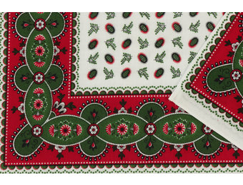 Zakdoek Koffieboon Wit - Rood - Groen