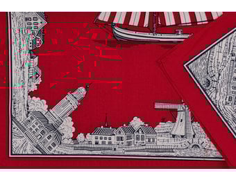 Zakdoek Boot - Molen Rood