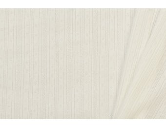 Pointelle Jersey Stof (Strepen) Ecru