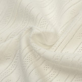 Pointelle Jersey Stof (Strepen) Ecru