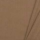 Pointelle Jersey Stof (Strepen) Cacao Bruin