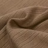 Pointelle Jersey Stof (Strepen) Cacao Bruin