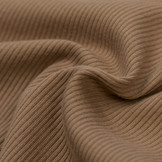 Rib Jersey Stof Cacao Bruin