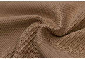 Rib Jersey Stof Cacao Bruin