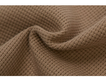 Wafel Jersey Stof Cacao