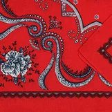 Zakdoek Flower Rood