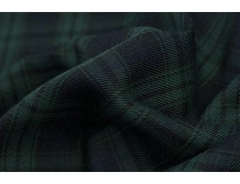 Schotse Ruit / Tartan Check Stretch Green  / Blue