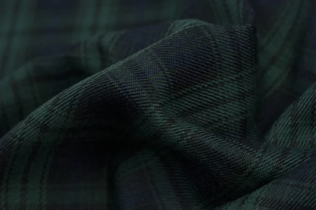 Schotse Ruit / Tartan Check Stretch Green  / Blue