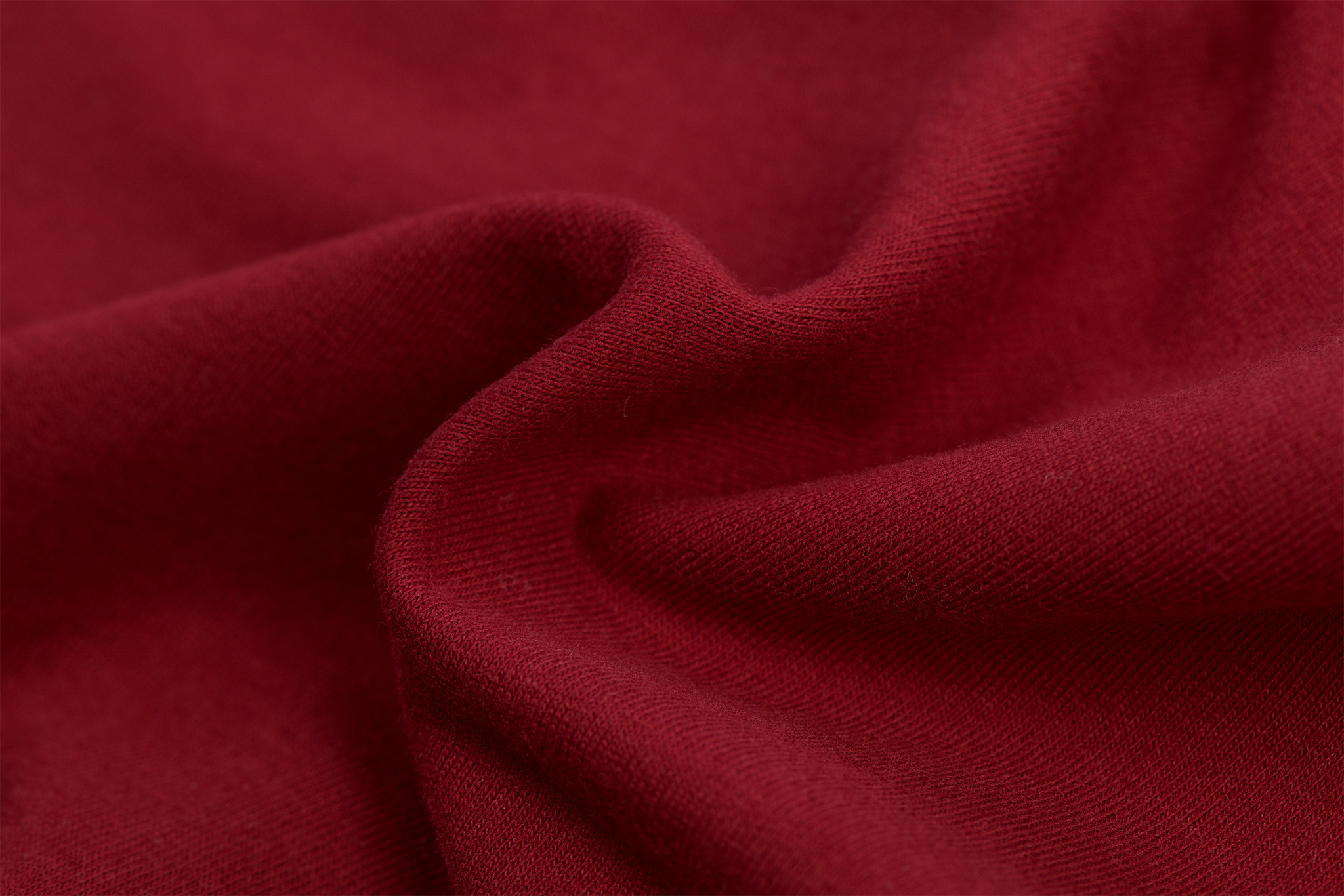 Organic Jersey Uni / Effen Bordeaux