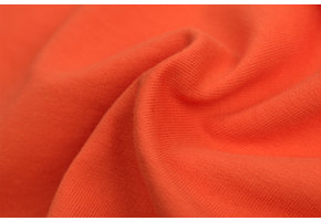 Katoenen Sweatstof Brushed Oranje