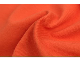 Katoenen Sweatstof Brushed Oranje