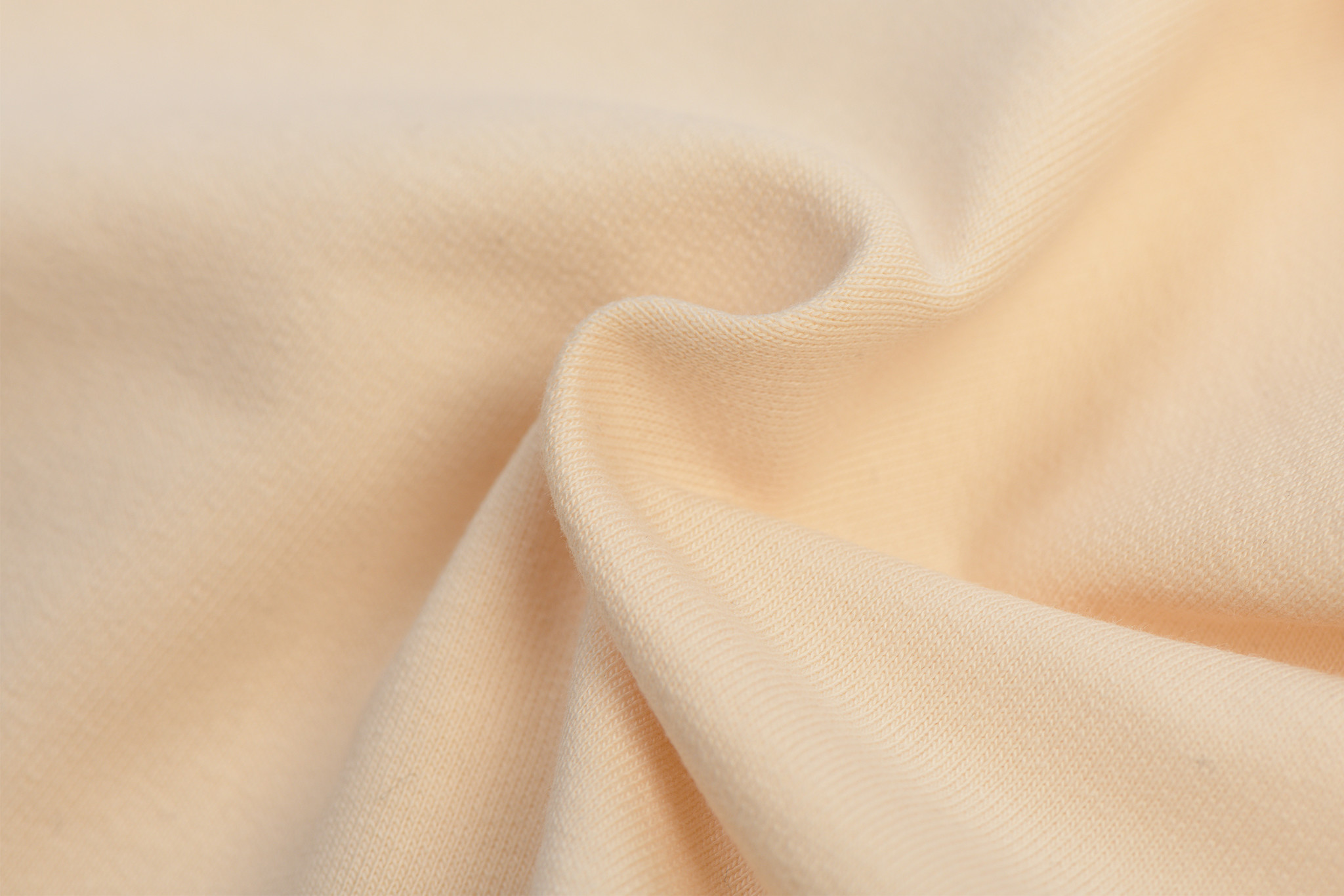 Katoenen Sweatstof Brushed Licht Sand