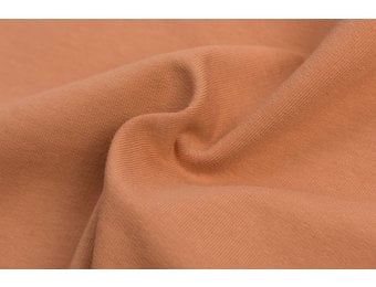 Katoenen Sweatstof Brushed Perzik