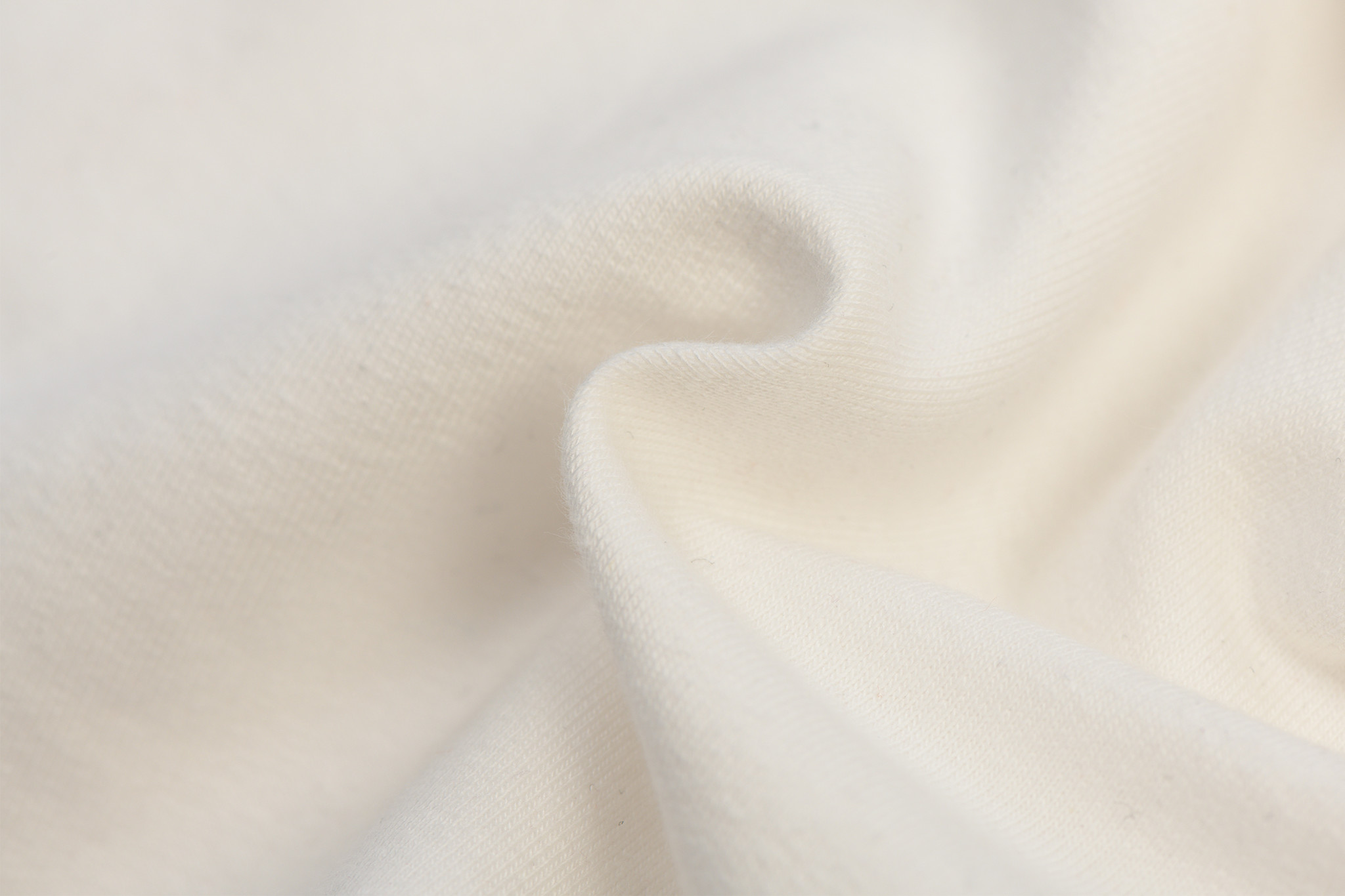 Katoenen Sweatstof Brushed Ecru