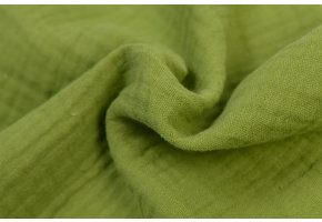 Baby Cotton – Mousseline Stof - Mosgroen