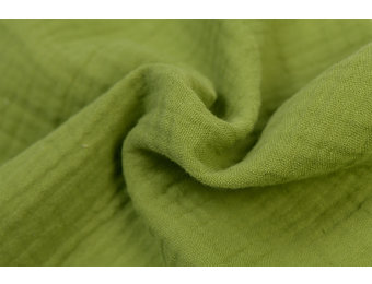 Baby Cotton – Mousseline Stof - Mosgroen