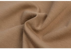 Katoenen Sweatstof Brushed Camel