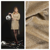 Tricot Stof Lurex Goud