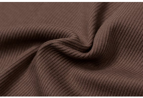 Rib Jersey Stof Donker Mauve