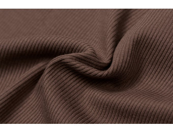 Rib Jersey Stof Donker Mauve