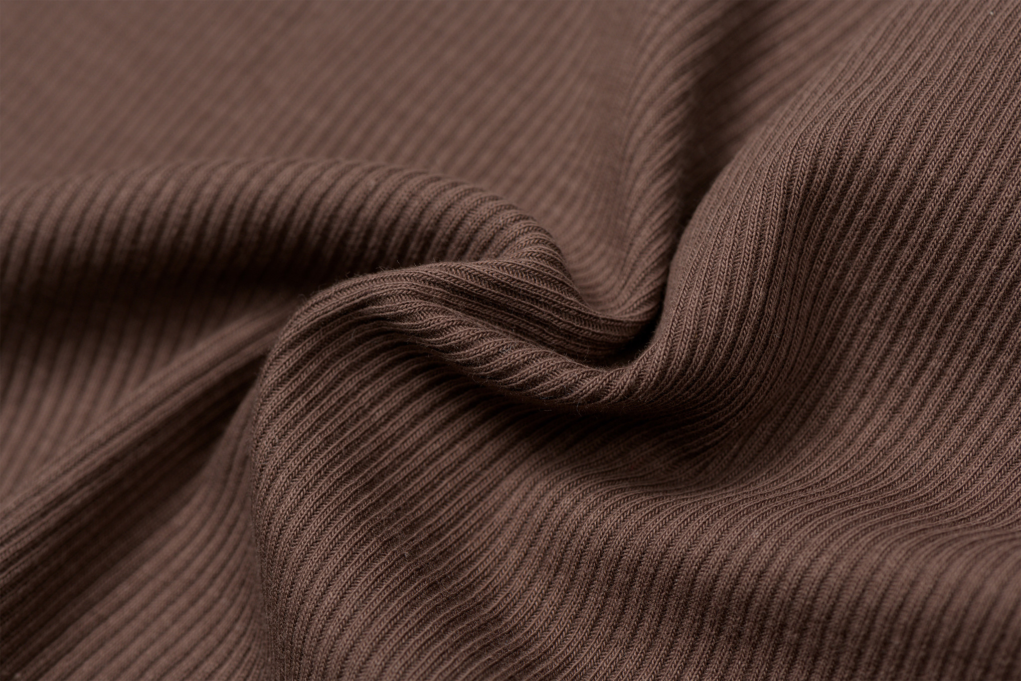 Rib Jersey Stof Donker Mauve