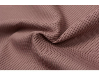 Rib Jersey Stof Oud Mauve