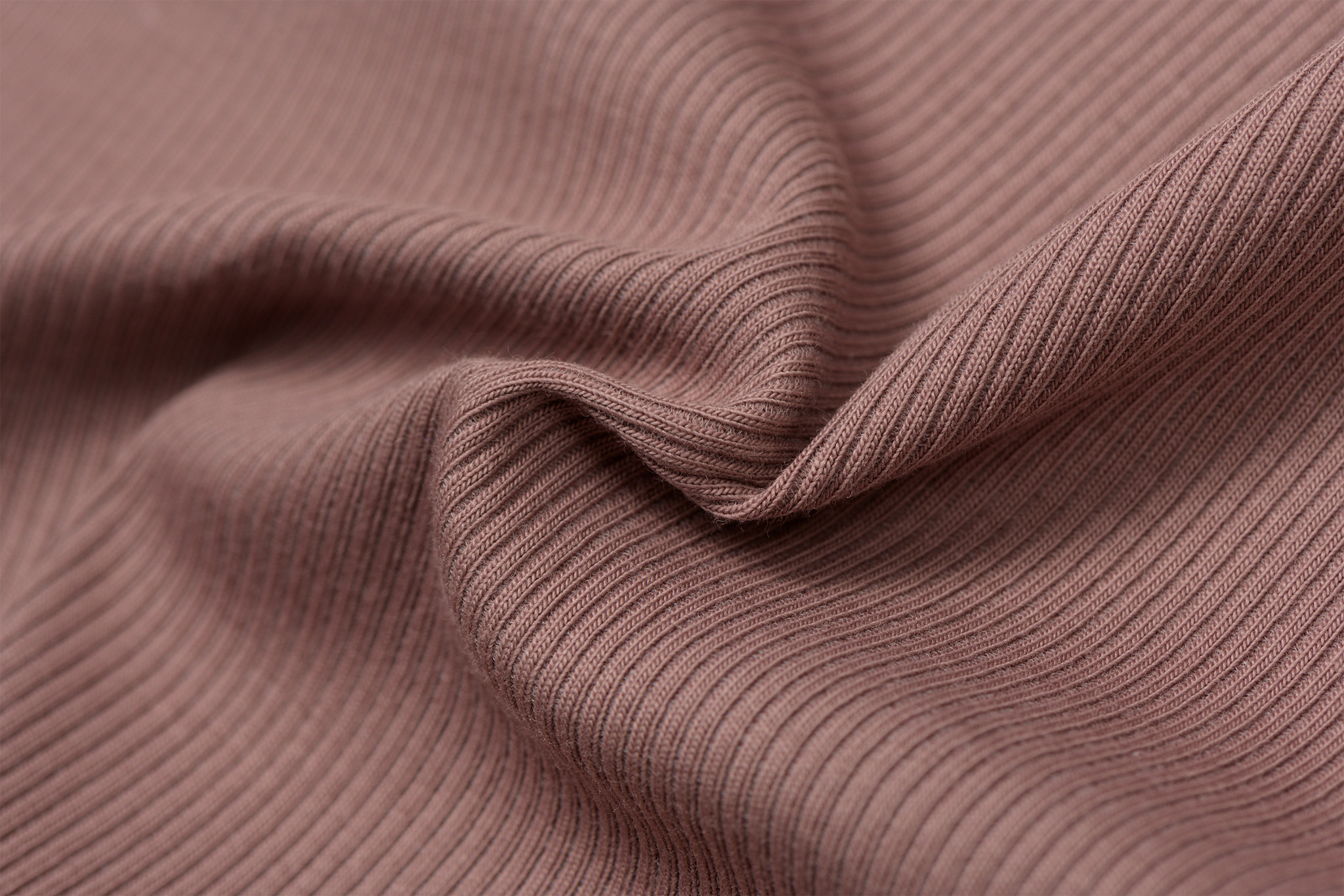 Rib Jersey Stof Oud Mauve