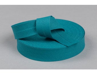 Biaisband Katoen Petrol 20mm