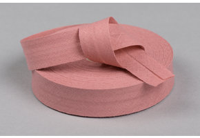 Biaisband Katoen Oud Roze 20mm
