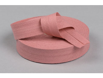 Biaisband Katoen Oud Roze 20mm