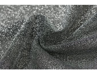 Lurex glitter zwart-zilver