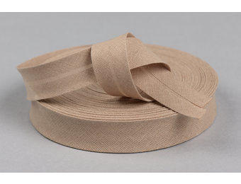 Biaisband Katoen Donker Beige 20mm