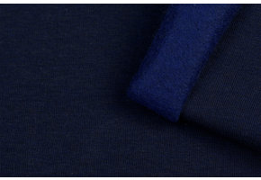 Joggingstof Melange Black Yarn Navy