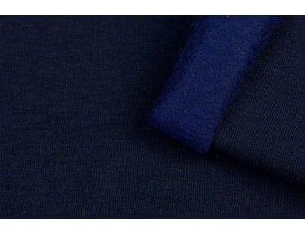 Joggingstof Melange Black Yarn Navy