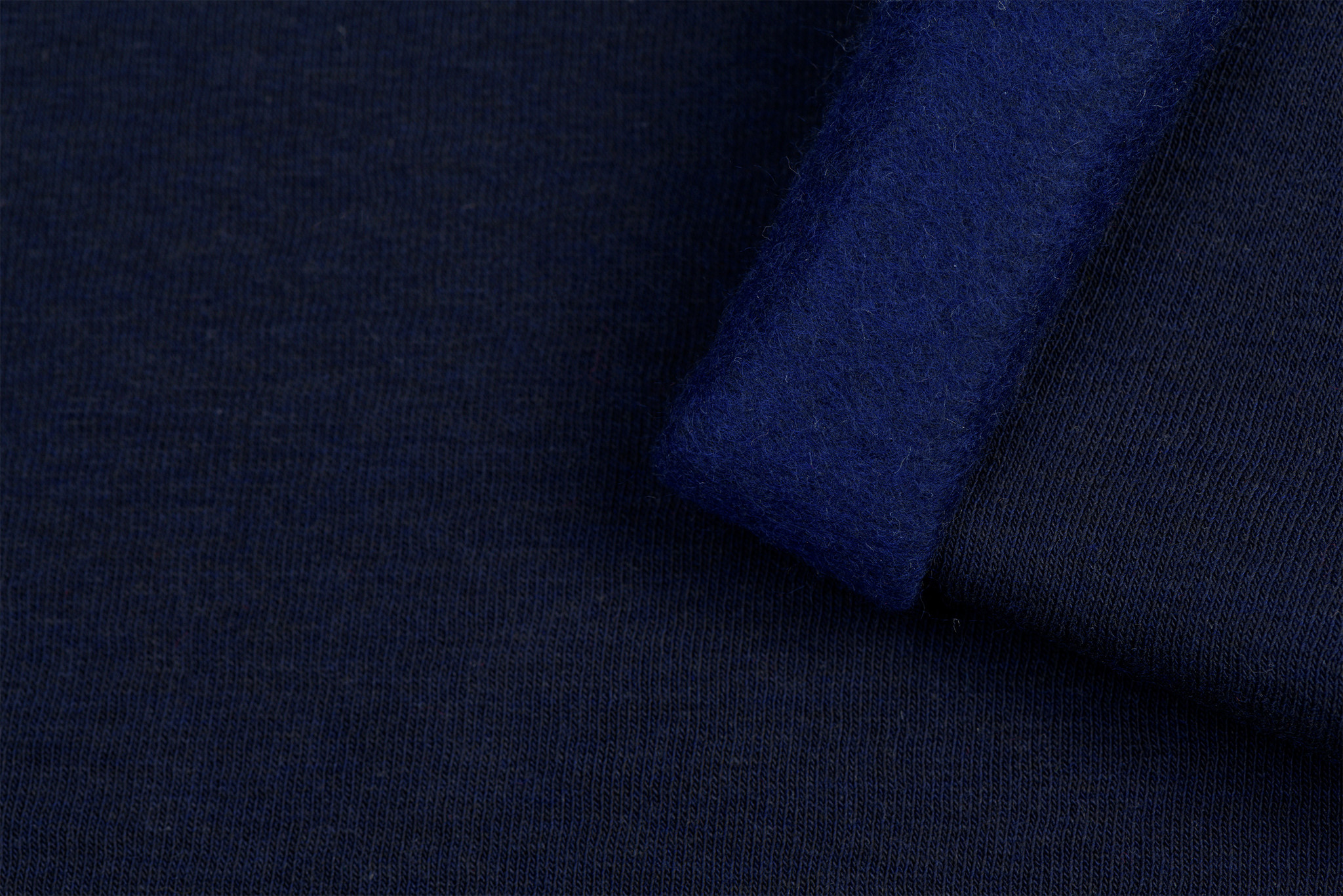 Joggingstof Melange Black Yarn Navy