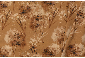 Viscose jersey digital droogbloemen camel
