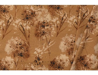 Viscose jersey digital droogbloemen camel