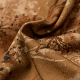 Viscose jersey digital droogbloemen camel