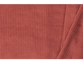 Brede Ribcord Katoen Antiek Rose