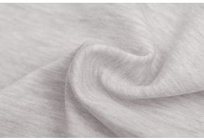 Katoenen Sweatstof Brushed Off White Melange