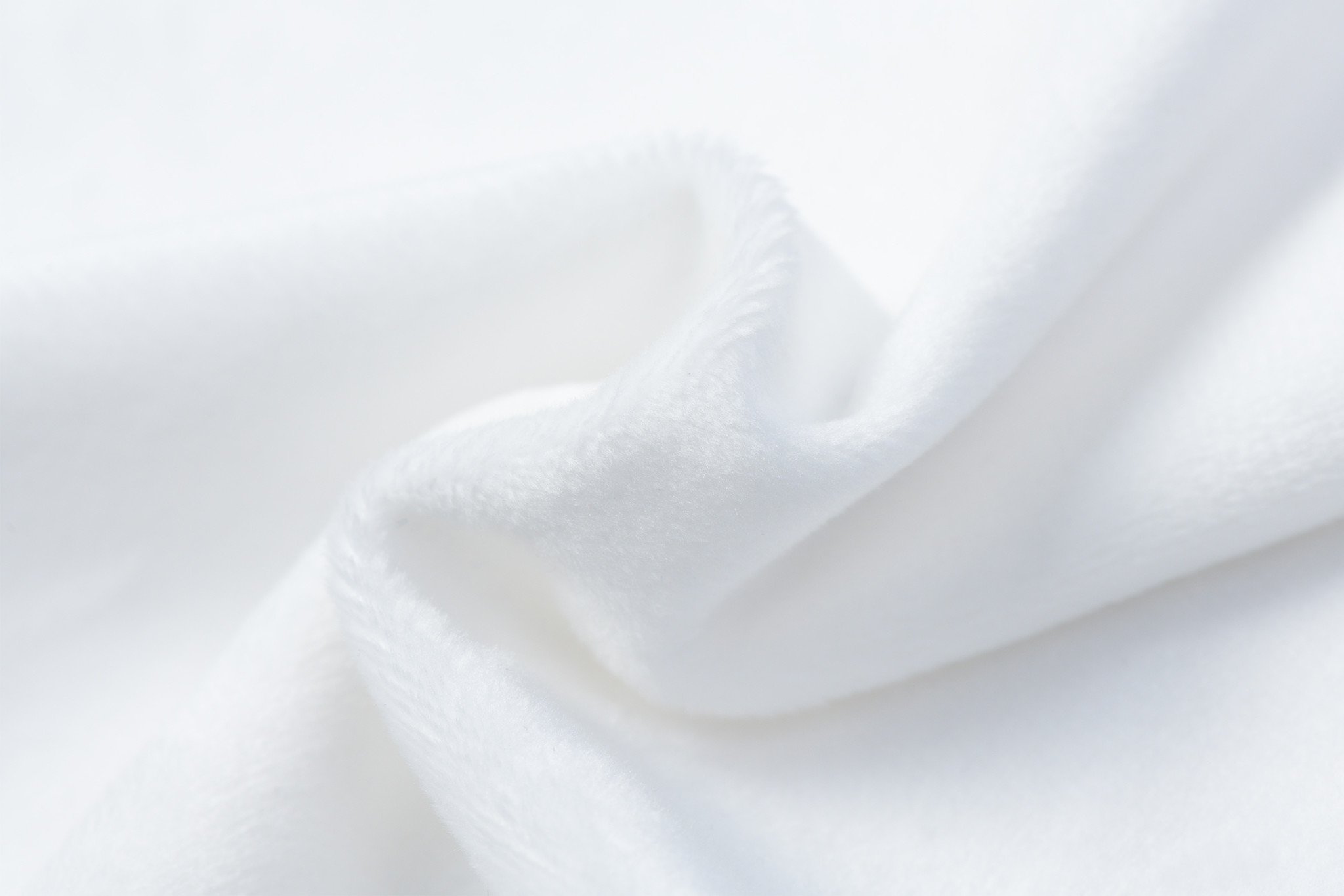 Minky Fleece Plain Wit