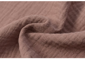 Baby Cotton – Mousseline Stof - Kastanje