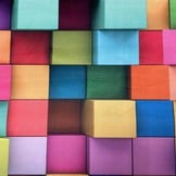 Fluweel velvet abstract blokken